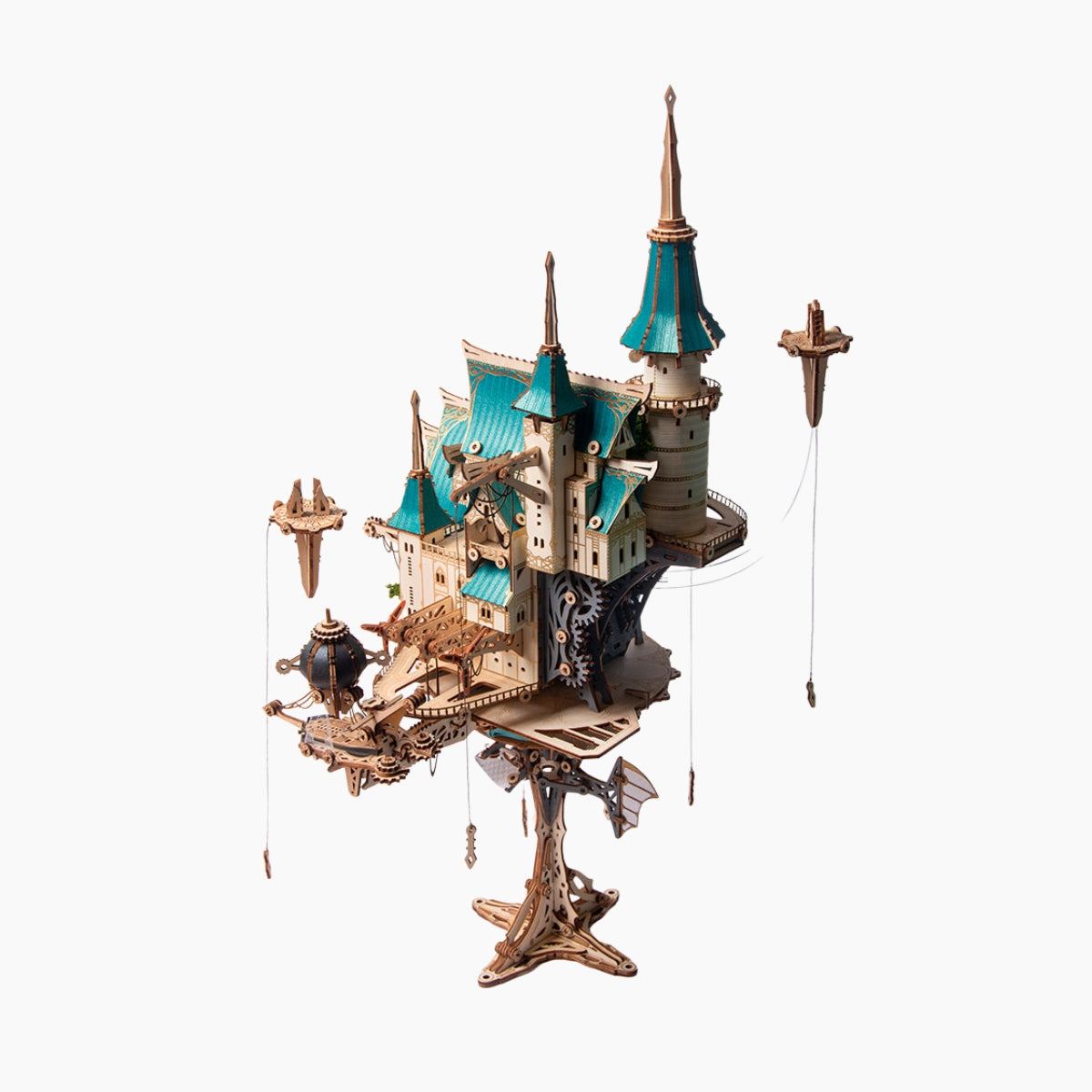 Fantasy Steam Castle Wooden 3D Model Kit