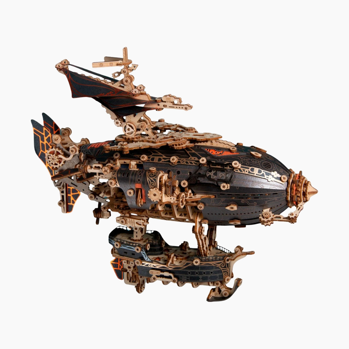Steampunk Airships Wooden 3D Puzzle Kit