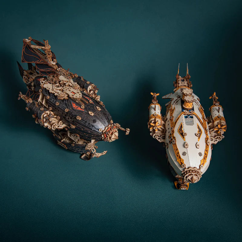 Steampunk Airships Wooden 3D Puzzle Kit