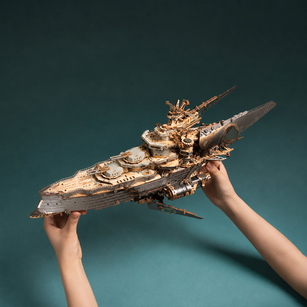 Space Warship Wooden 3D Puzzle Model Kit