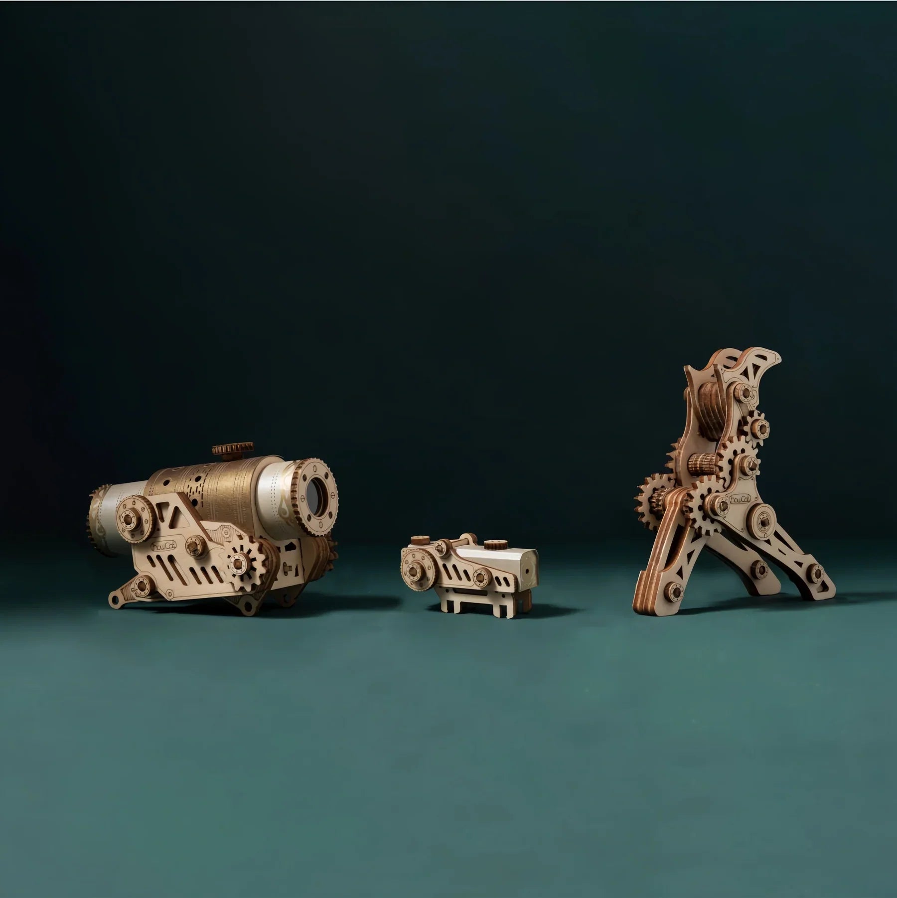 Steam Revolver Gun Wooden 3D Puzzle