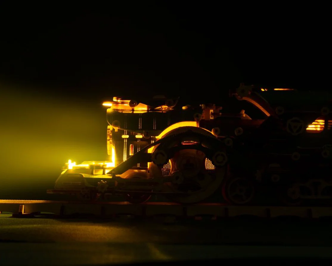 Fantasy Steampunk Train Wooden 3D Model Kit