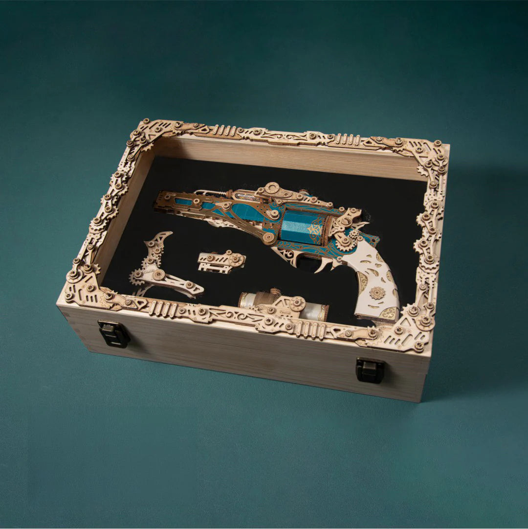 Steam Revolver Gun Wooden 3D Puzzle