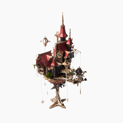 Fantasy Steam Castle Wooden 3D Model Kit