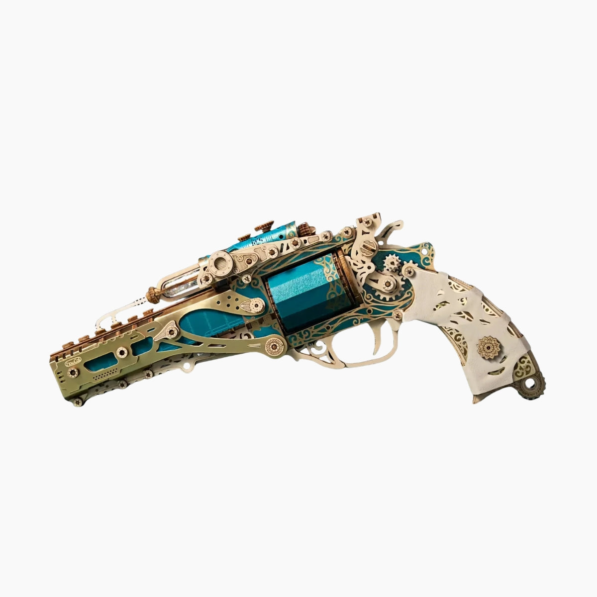 Steam Revolver Gun Wooden 3D Puzzle