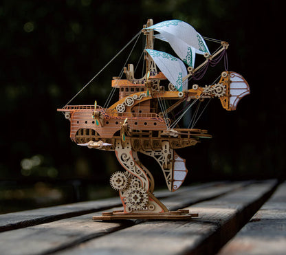 Fantasy Airships Wooden 3D Model Kit