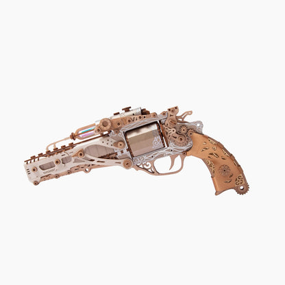 Steam Revolver Gun Wooden 3D Puzzle