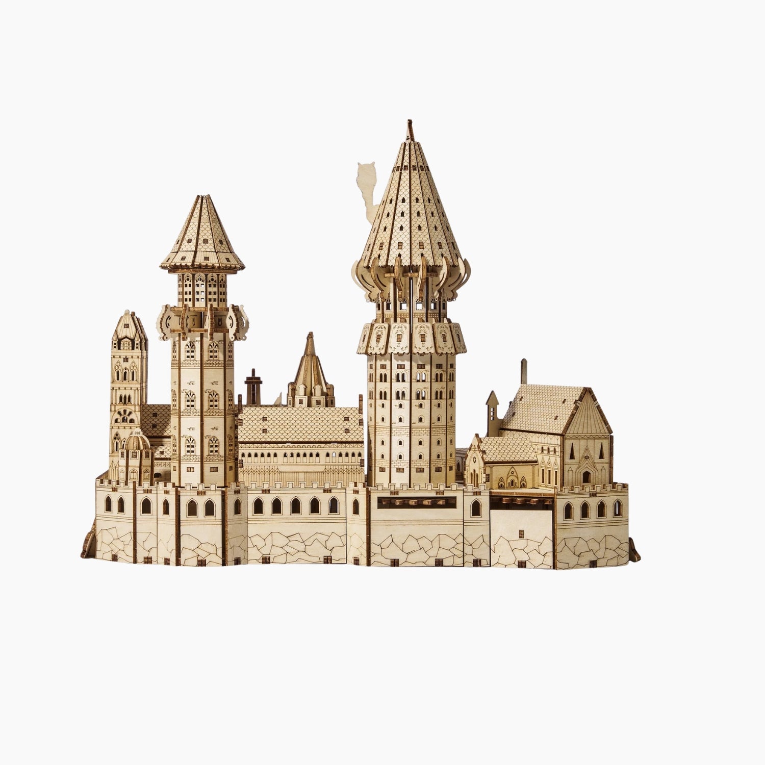 Lumigic Magic School Music Box Wooden 3D puzzle displaying intricate wooden model with musical features and detailed craftsmanship.