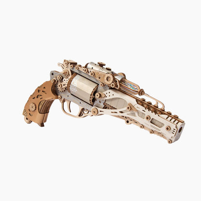 Steam Revolver Gun Wooden 3D Puzzle