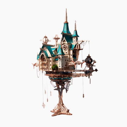 Fantasy Steam Castle Wooden 3D Model Kit