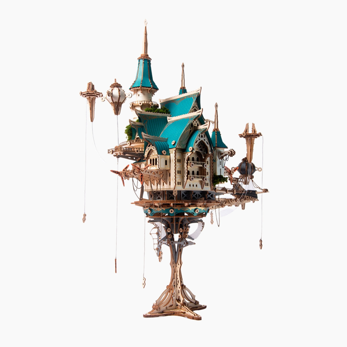 Fantasy Steam Castle Wooden 3D Model Kit
