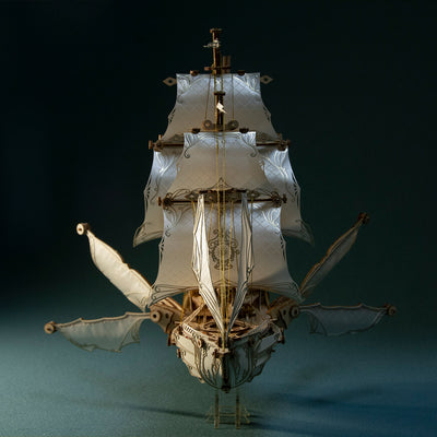 Fantasy Elfship Wooden 3D Puzzle Model Kit