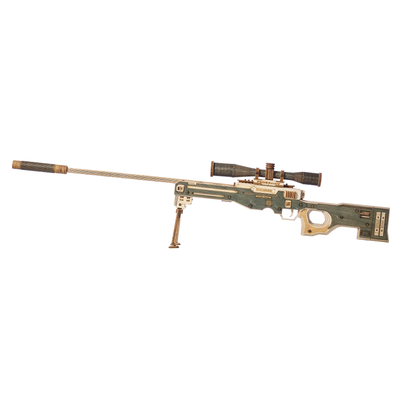 Lumigic AWM Sniper Rifle wooden toy puzzle featuring a detailed 3D design and realistic sniper rifle appearance.
